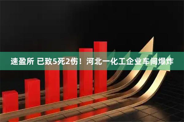 速盈所 已致5死2伤！河北一化工企业车间爆炸