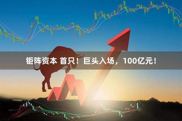 钜阵资本 首只！巨头入场，100亿元！