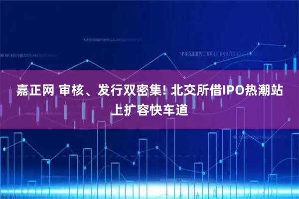 嘉正网 审核、发行双密集! 北交所借IPO热潮站上扩容快车道
