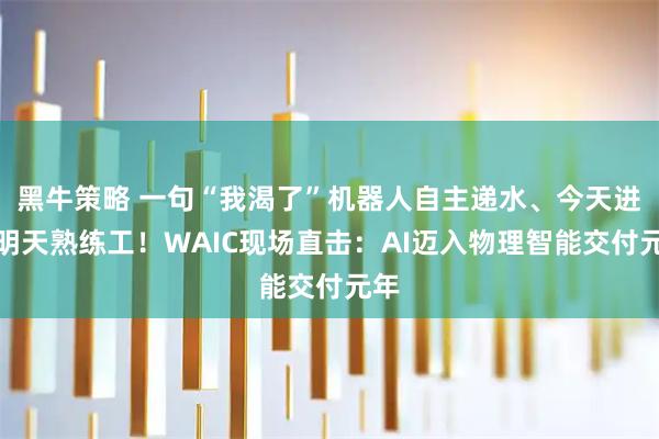 黑牛策略 一句“我渴了”机器人自主递水、今天进厂明天熟练工!WAIC现场直击:AI迈入物理智能交付元年